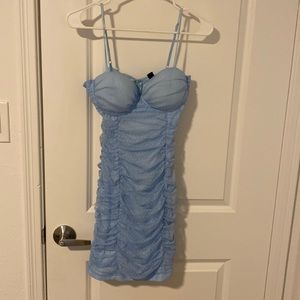 Blue mini dress